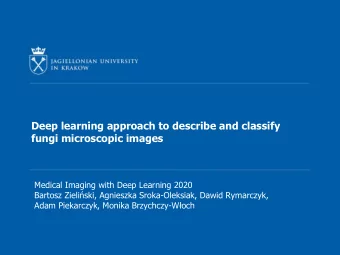 Deep learning approach to describe and classify  fungi microscopic images  Medical Imaging with