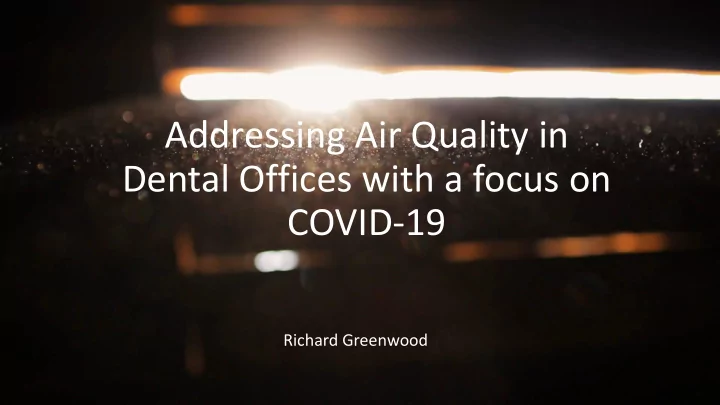 addressing air quality in