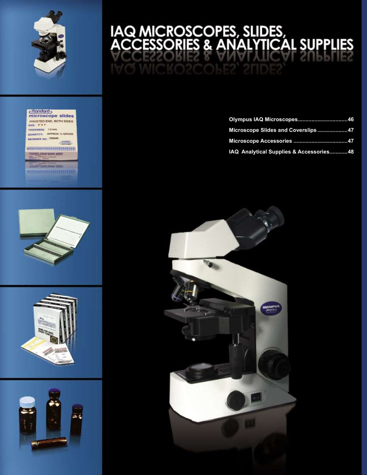 olympus iaq microscopes 46 microscope slides and