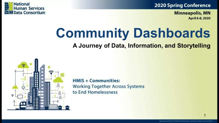 community dashboards
