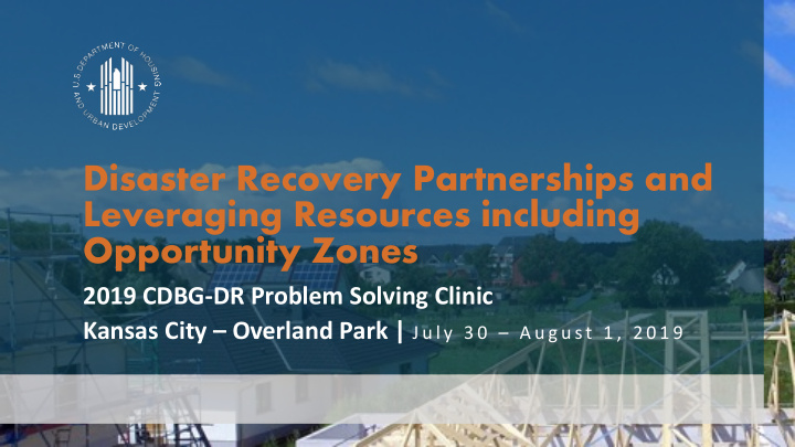 disaster recovery partnerships and leveraging resources