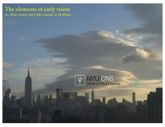 NYU/CNS  Center for Neural Science  The Electric Monk was a labor saving device, like a dishwasher