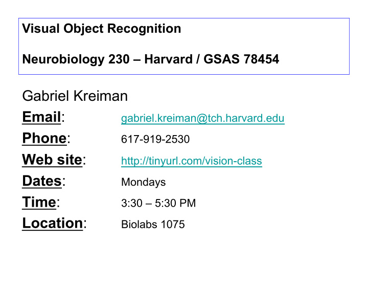 gabriel kreiman email