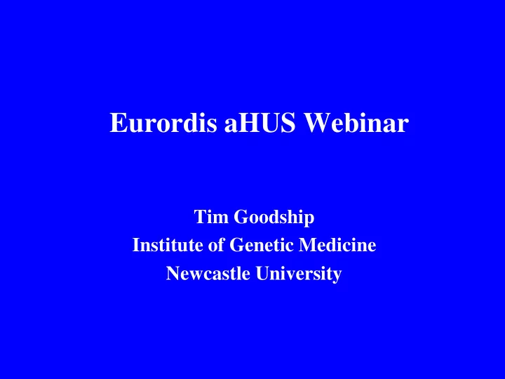 eurordis ahus webinar