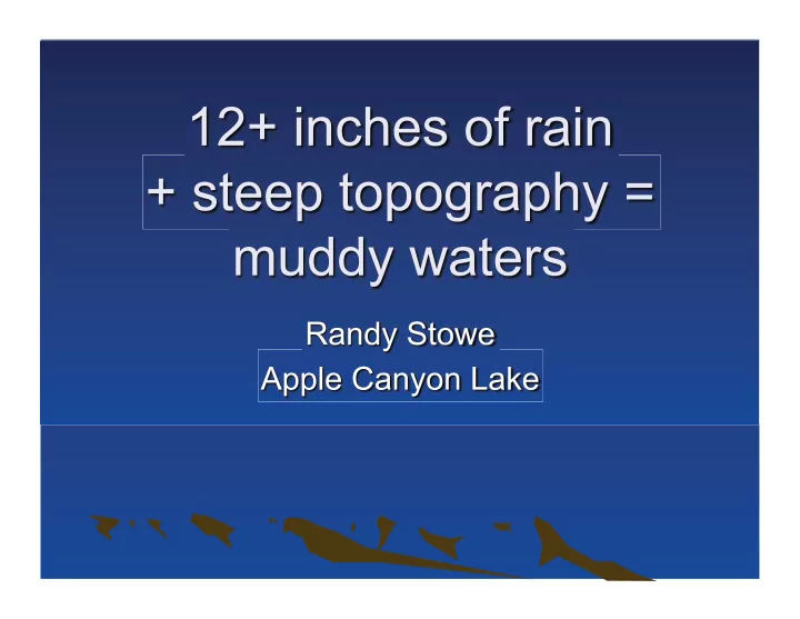apple canyon lake acl was formed in 1969 by damming hell