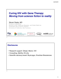 curing hiv with gene therapy moving from science fiction