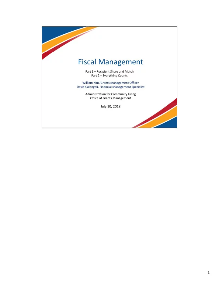 fiscal management