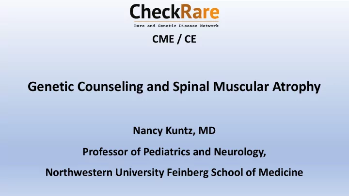 genetic counseling and spinal muscular atrophy