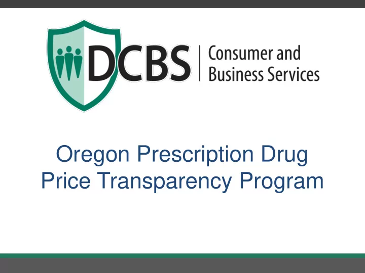 price transparency program agenda