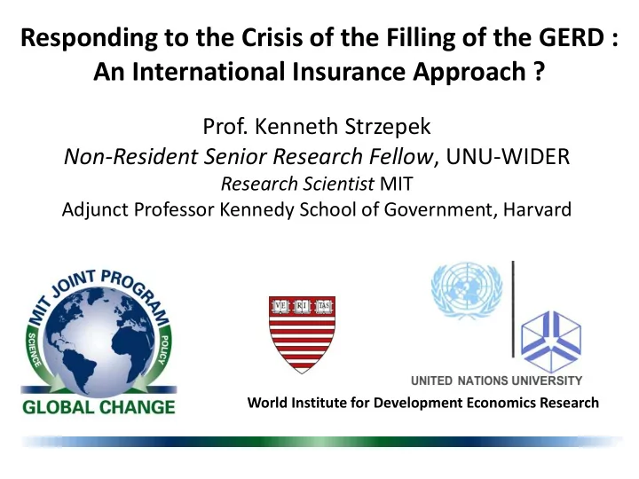 responding to the crisis of the filling of the gerd