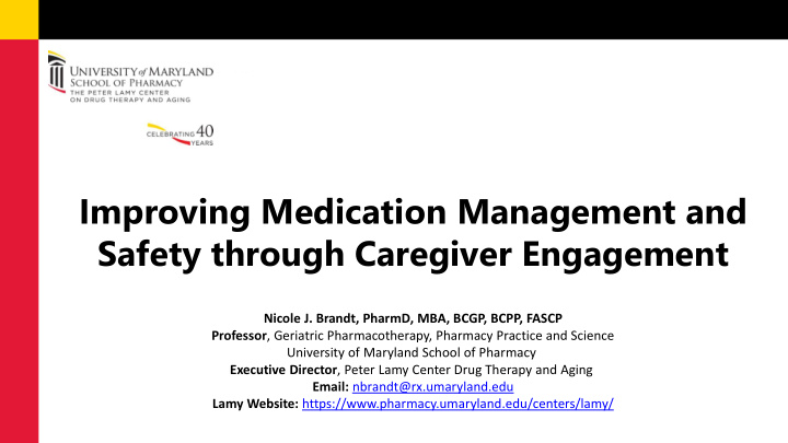 safety through caregiver engagement