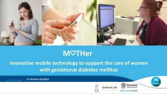M  THer  Innovative mobile technology to support the care of women  with gestational diabetes