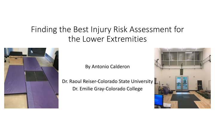 finding the best injury risk assessment for the lower