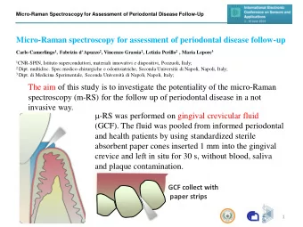 m -RS was performed on gingival crevicular fluid  (GCF). The fluid was pooled from informed