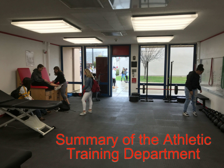 summary of the athletic training department credentials