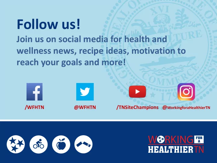 working for a healthier tennessee january wellness