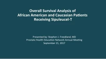 Overall  Survival  Analysis  of      African  American  and  Caucasian