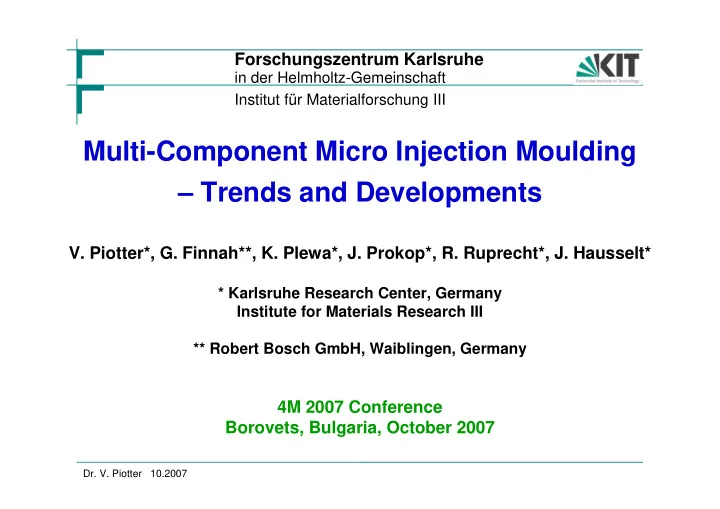 multi component micro injection moulding trends and