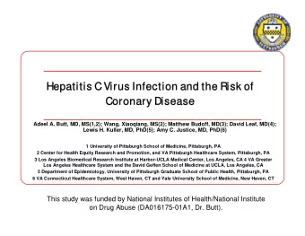 Hepatitis C Virus Infection and the Risk of  Hepatitis C Virus Infection and the Risk of  Coronary