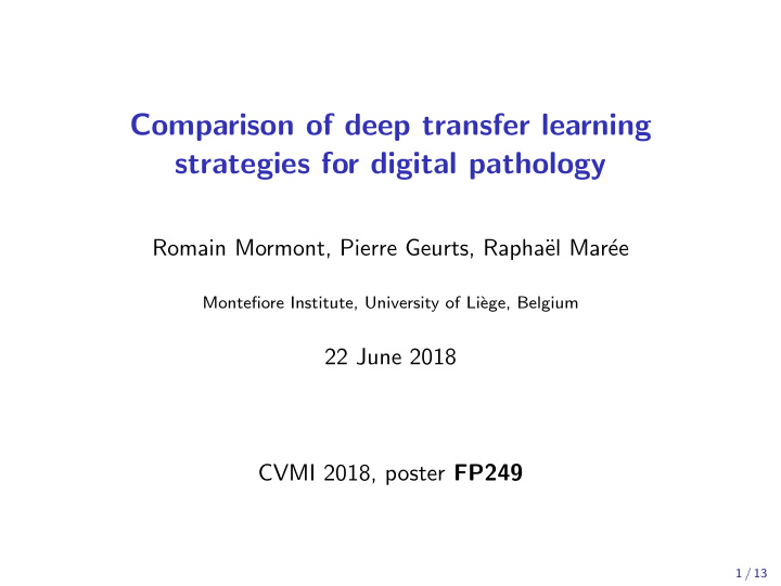 comparison of deep transfer learning strategies for
