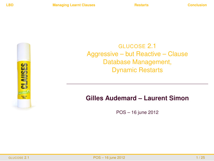 glucose 2 1 aggressive but reactive clause database