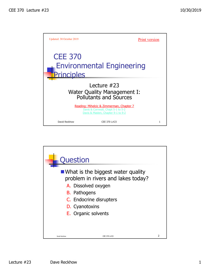 cee 370 environmental engineering principles