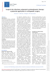 critical review surgical site infections subjected to