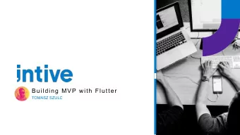 Building MVP with Flutter  TOMASZ SZULC  Project _ Android/iOS app - for my girlfriend  _