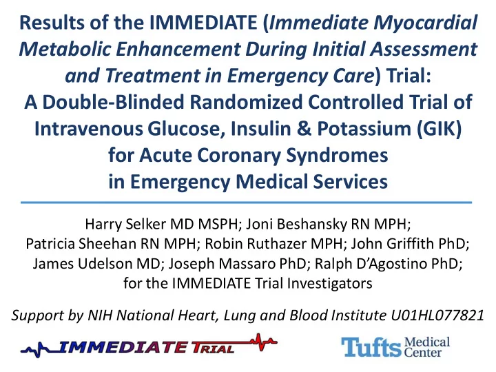 results of the immediate immediate myocardial metabolic