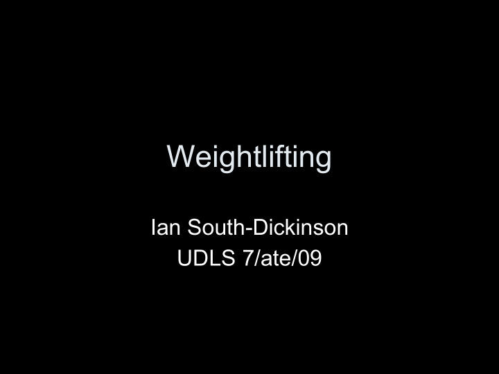 weightlifting