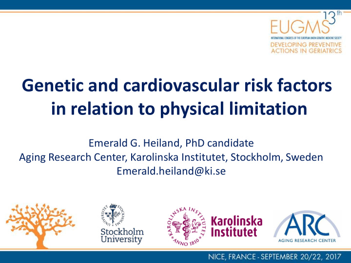 genetic and cardiovascular risk factors