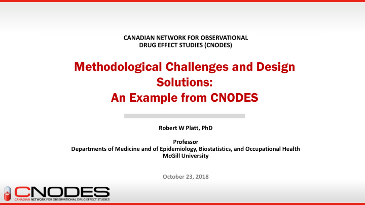 methodological challenges and design solutions an example