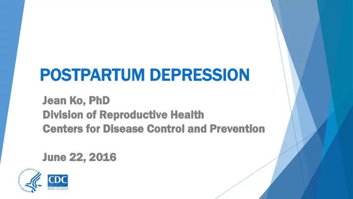 pos ostp tpart artum um de depress ression ion