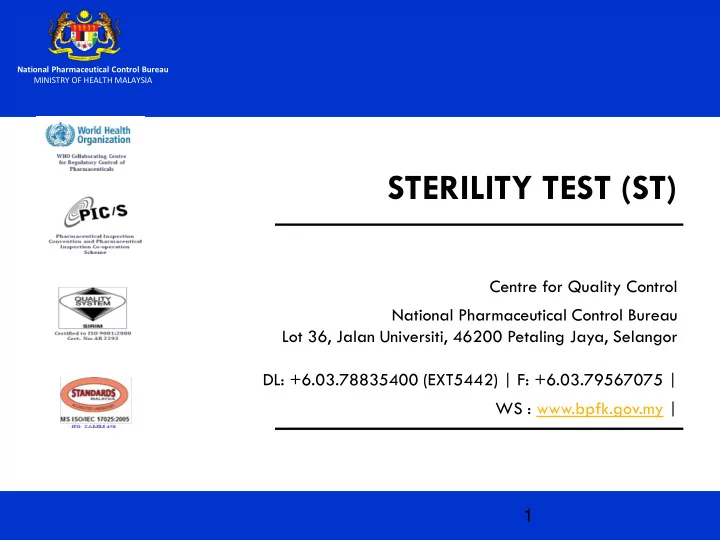 sterility test st