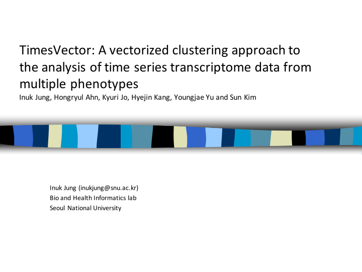 timesvector a vectorized clustering approach to the