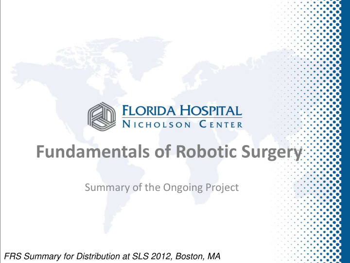 fundamentals of robotic surgery