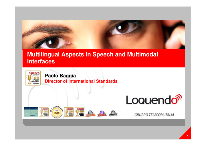 multilingual aspects in speech and multimodal interfaces