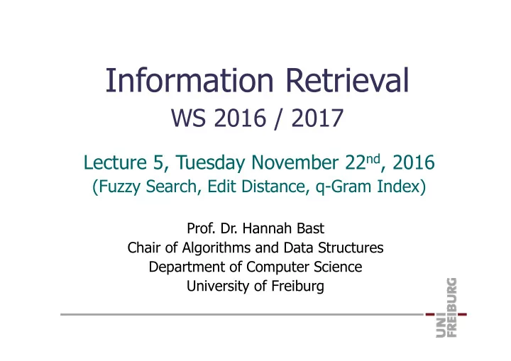 information retrieval