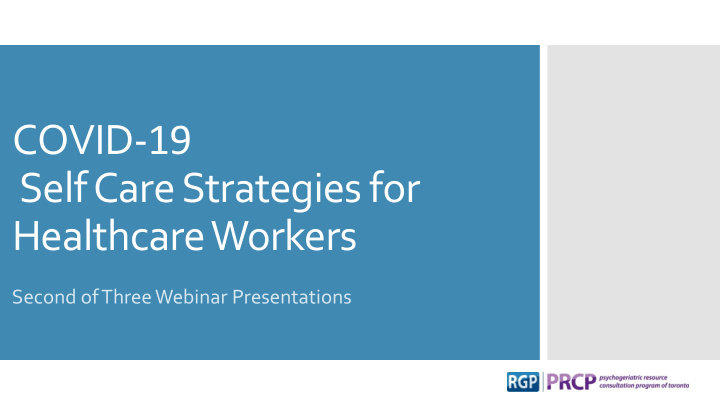 self care strategies for healthcare workers
