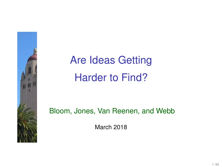are ideas getting harder to find
