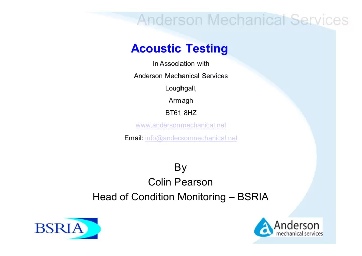 anderson mechanical services