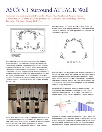 ASCs 5.1 Surround ATTACK Wall  walls and corners. Its name, ATTACK is an acronym that