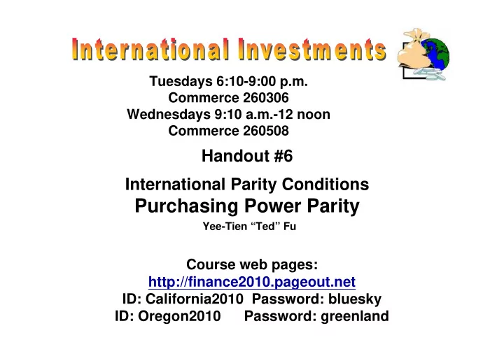 purchasing power parity