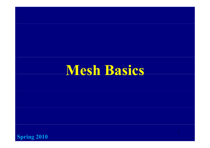 mesh basics mesh basics