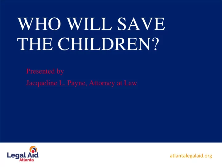 who will save