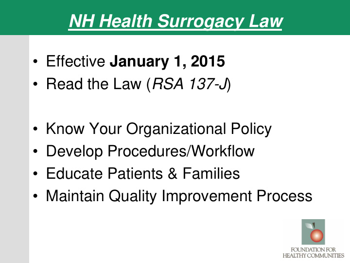 nh health surrogacy law