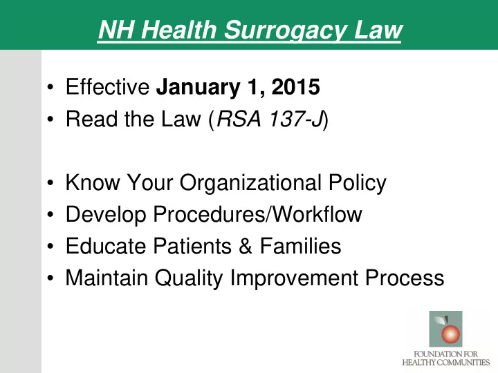 nh health surrogacy law