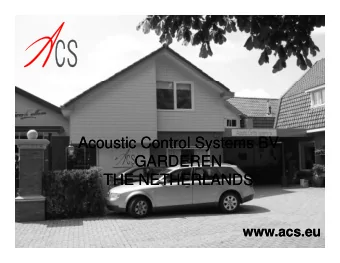 Acoustic  Acoustic Control Systems BV  Acoustic  Acoustic Control Systems BV  Control Systems BV