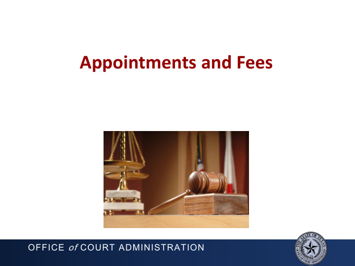 appointments and fees