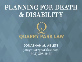 PLA  LANNIN  NNING  G FO  FOR DEA  R DEATH  TH  &amp; DI  &amp; DISABILI  BILITY  TY  QUARRY PARK